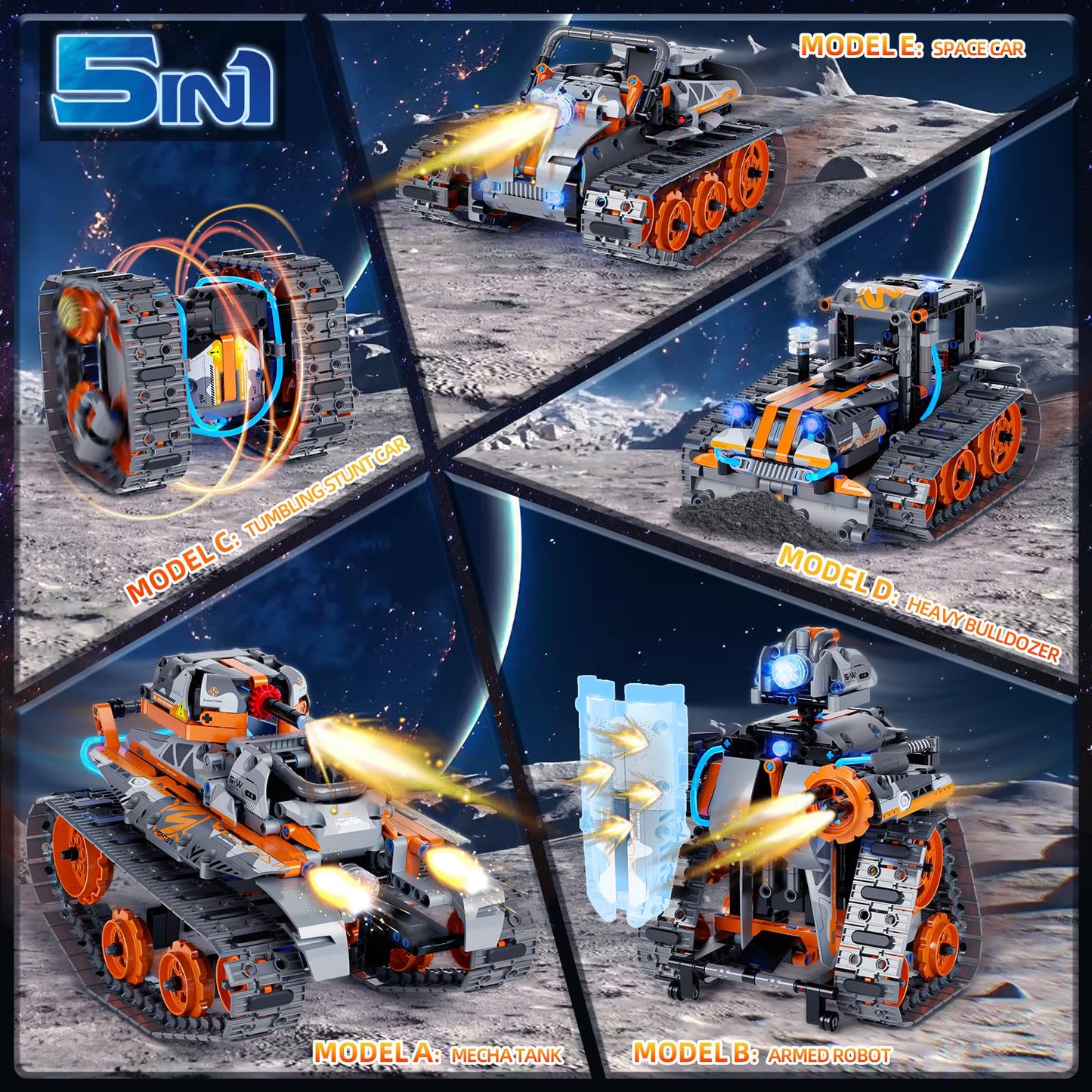28°C 5-in-1 STEM Building Set for Kids — Remote & App Controlled, 552 Pcs (Ages 6-12+)