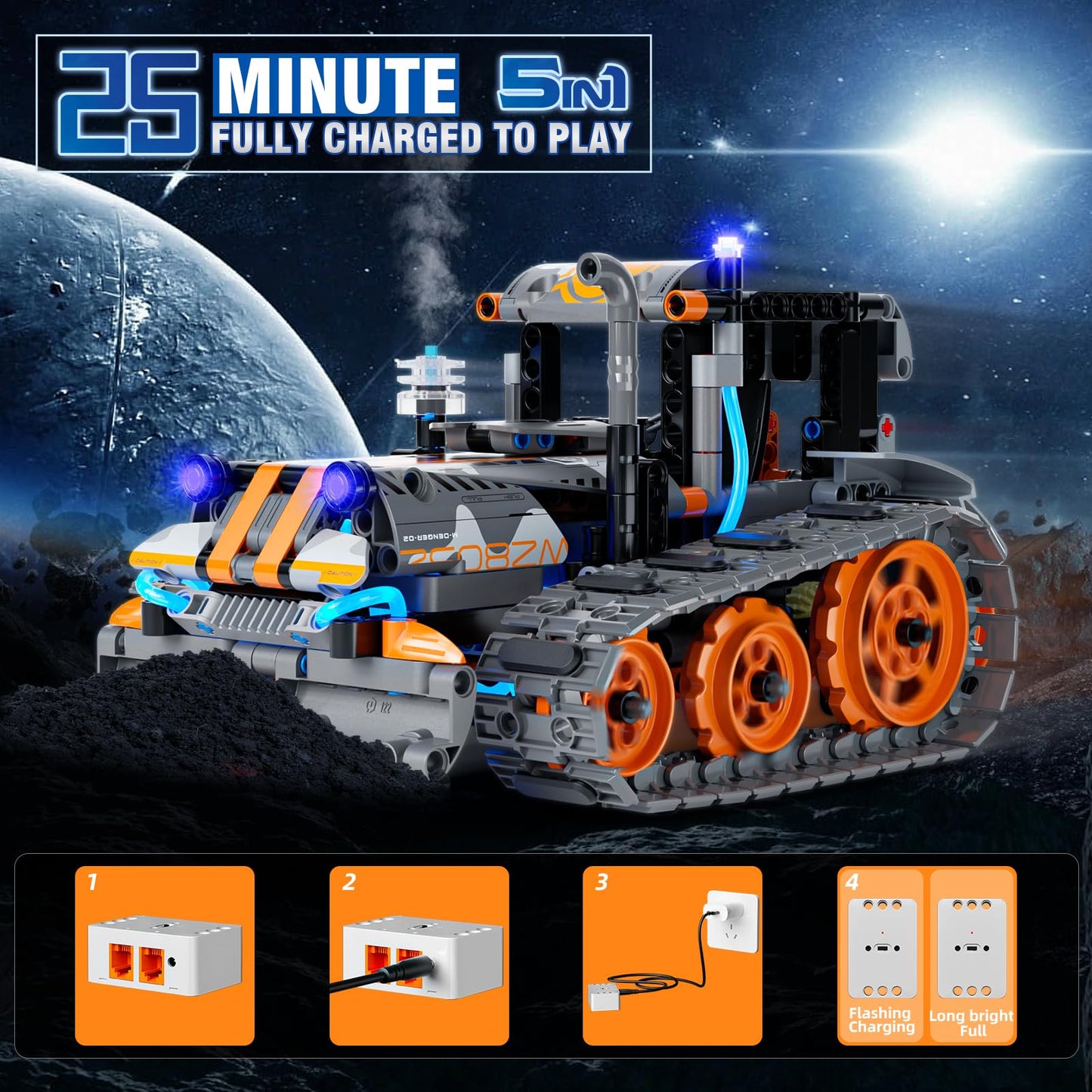28°C 5-in-1 STEM Building Set for Kids — Remote & App Controlled, 552 Pcs (Ages 6-12+)