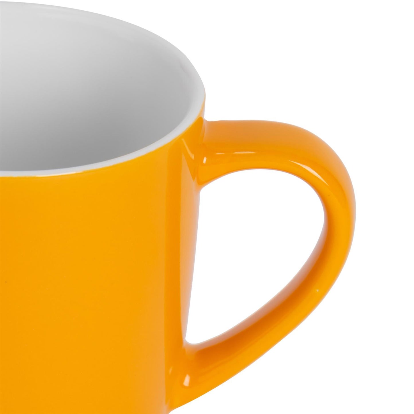 350ml Yellow Coloured Coffee Mugs - Pack of Six