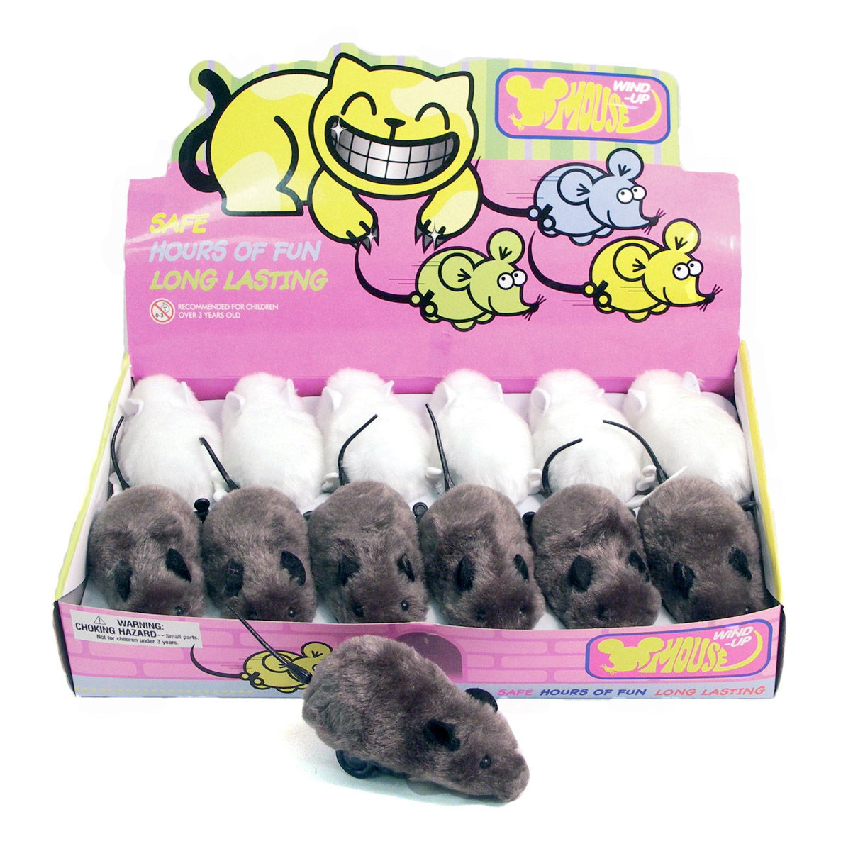 Jolly Moggy Mechanical Mouse Assorted - Case of 12