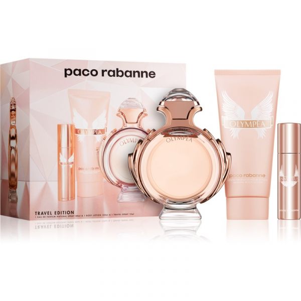 Paco Rabanne Olympea Gift Set 80ml EDP + 100ml Body Lotion + 10ml EDP Travel Spray
