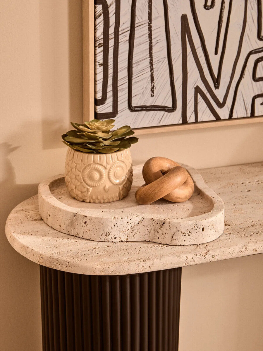Large Succulent in Grey Ceramic Owl Pot | Fiori