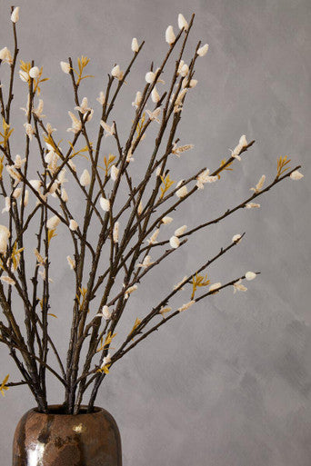 Fiori Tall White Pussy Willow Spray Flower Stem
