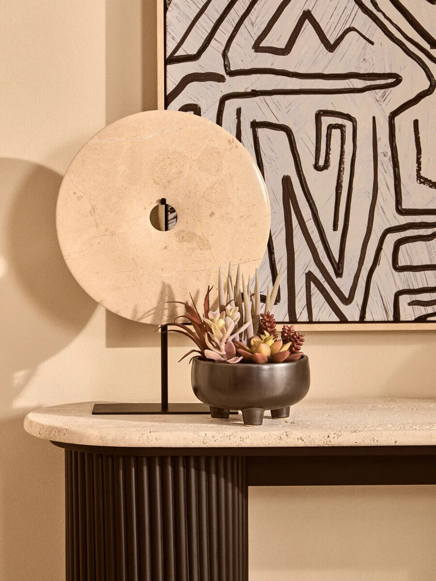Mixed Succulents in Grey Ceramic Pot | Fiori