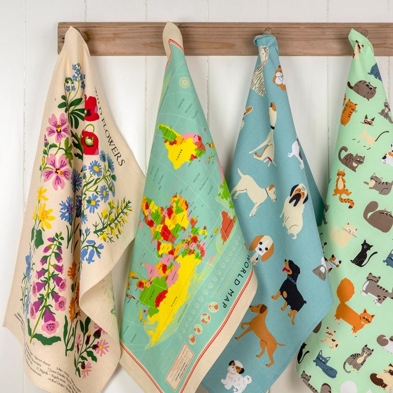 Rex Cotton tea towel - Wild Flowers
