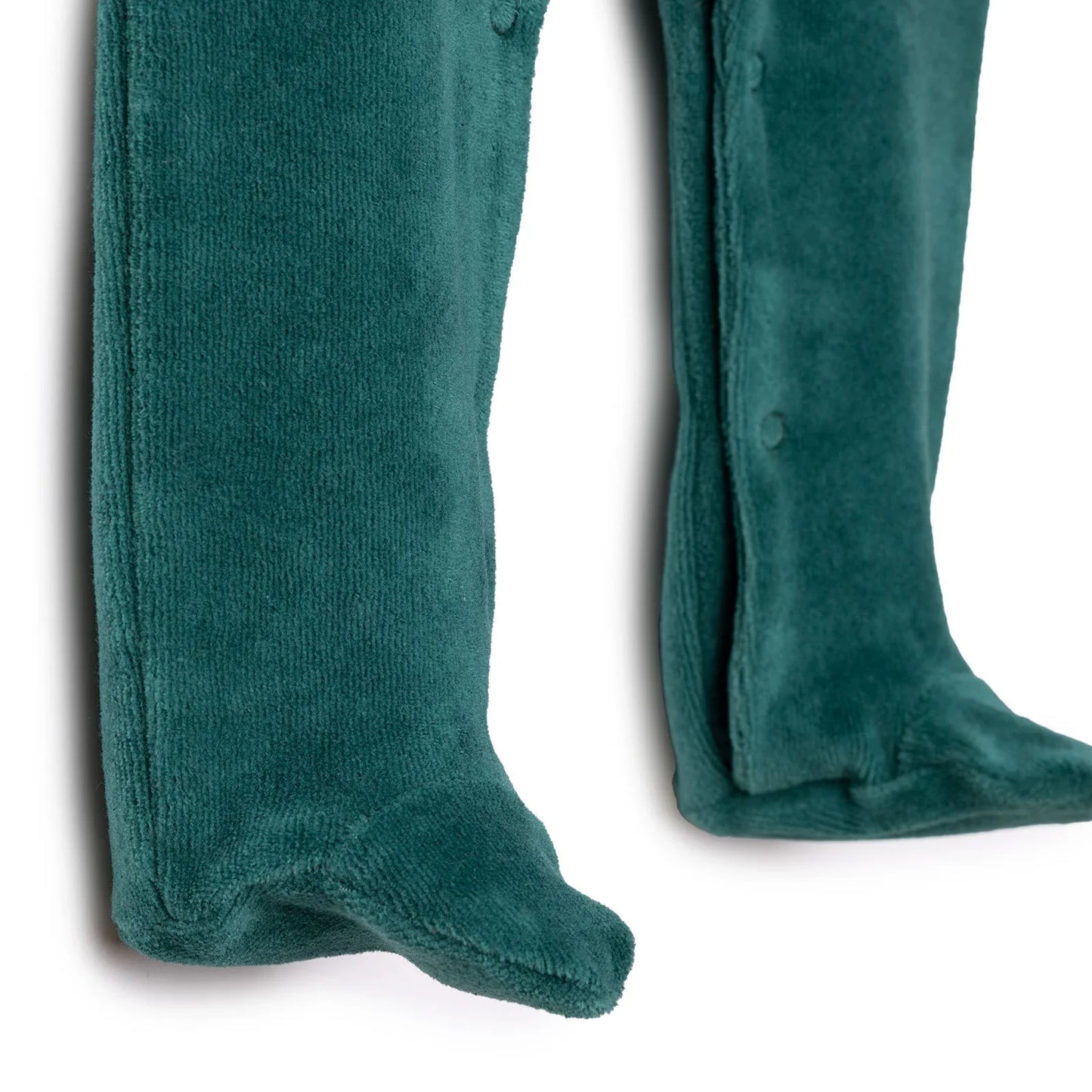 HelloBaby My First Christmas Newborn Unisex Velvet Footed Jumpsuit - Green