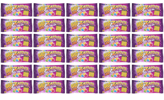 30 x Zed Candy Big Zappers Mega Sour Gum 26G