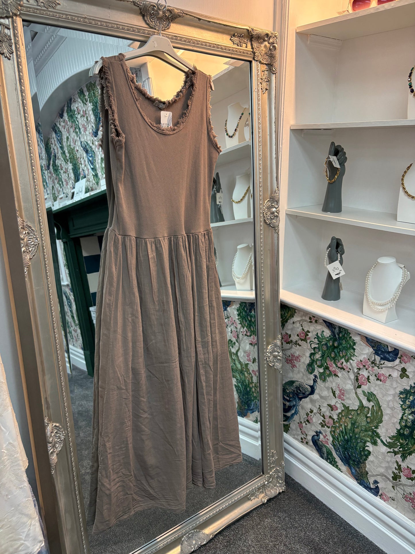 Plain Vest Maxi Dress | One Size Fits 8–18/20