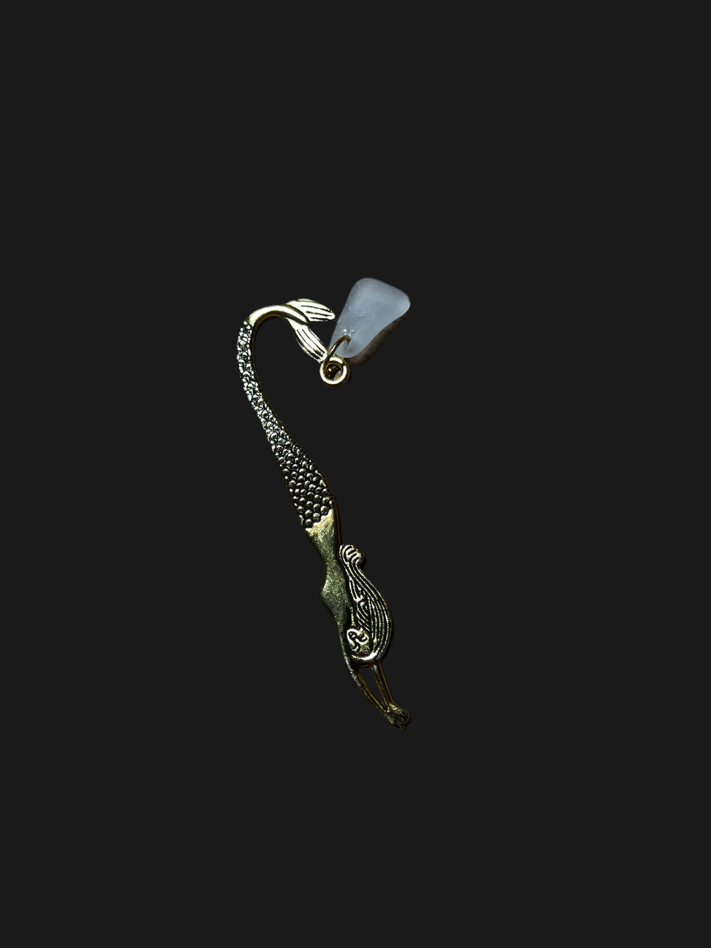 Scottish Seaglass Gold Bookmark - Mermaid Tails