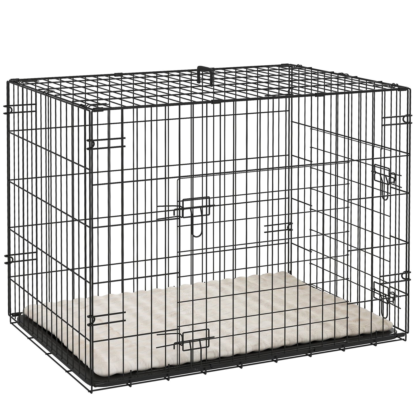 PawHut Dog Crate with 2 Doors, Tray, Soft Cushion, for Extra Small Dogs
