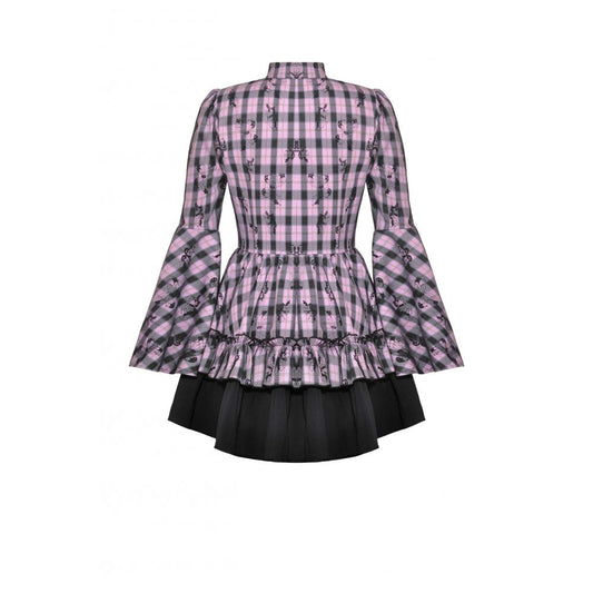 Dark in Love Ellery Big Pink Butterfly Doll Bell-Sleeve Dress