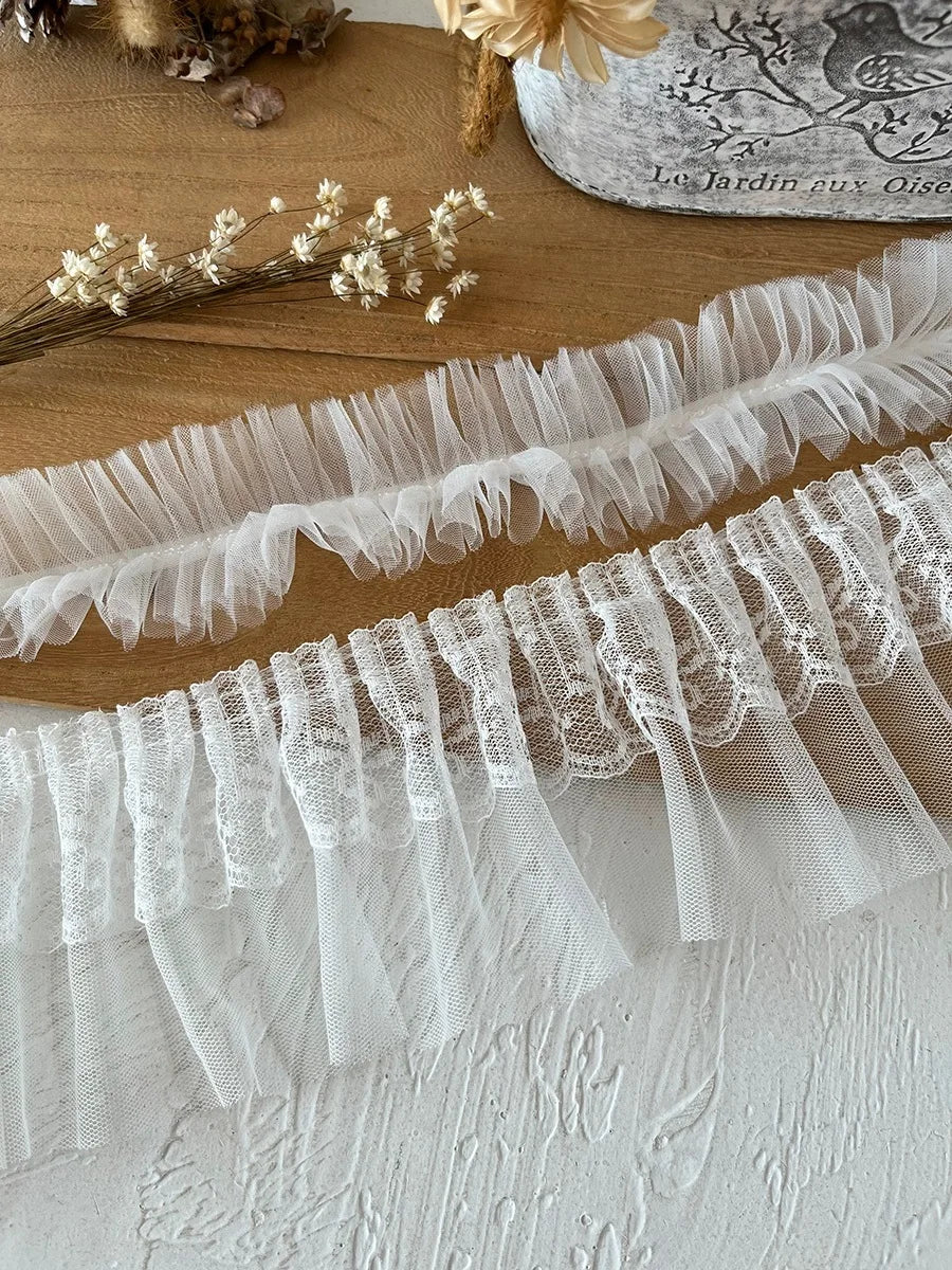 Chiffon Lace Ribbons - Eco-Friendly Decorative Trim Fabric 4cm