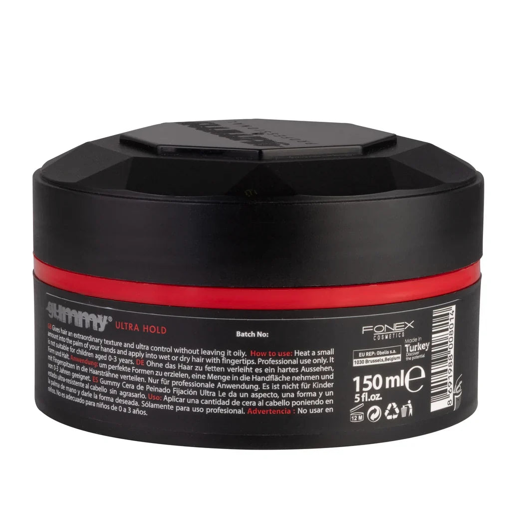 Fonex Gummy Wax Matte Ultra Hold for Men's Hair Styling 150ml / 5.07 oz