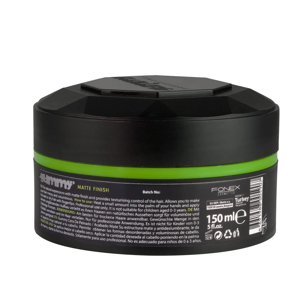 Gummy Professional Styling Wax Matt & Volumen Matte Finish Hair Styling 150ml/5.07 oz