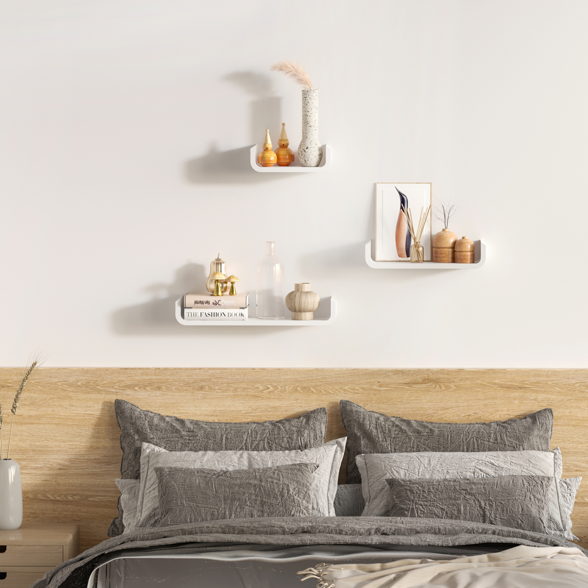 2-Tier Bedside Table Storage Cabinet w/ Removable Shelf HOMCOM