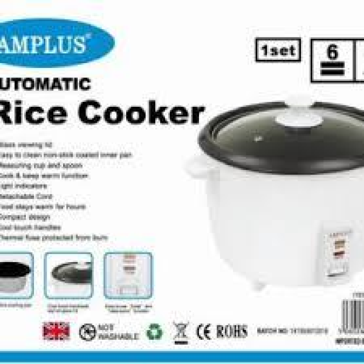 Amplus 2.5lt Rice Cooker 1925
