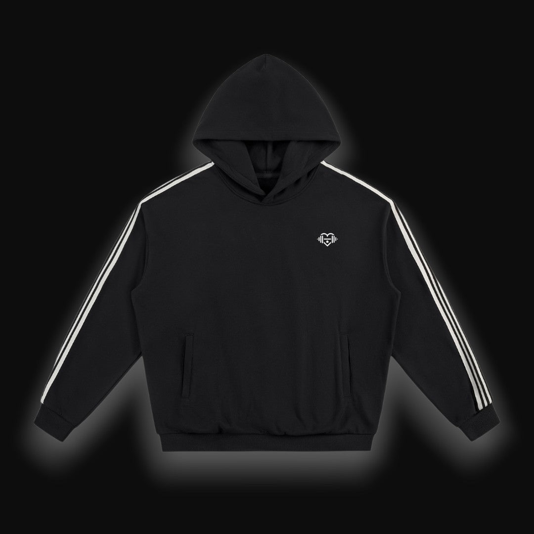Side Stripe Drop-Shoulder Hoodie