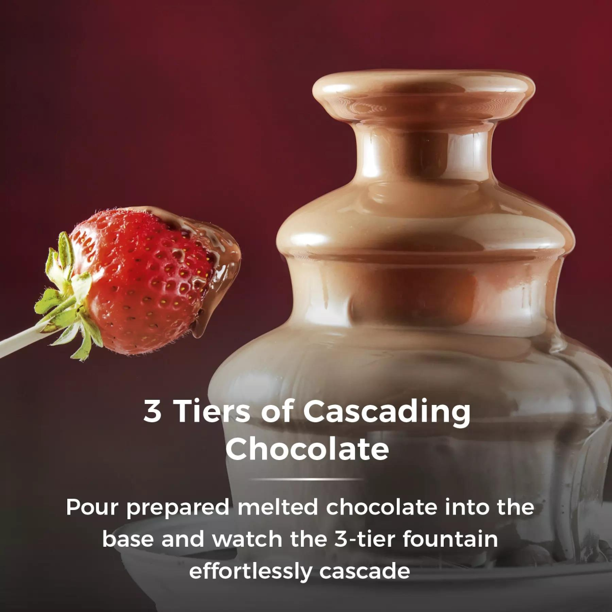 Tower Chocolate Fountain 90W Party fun Electic T19051RD