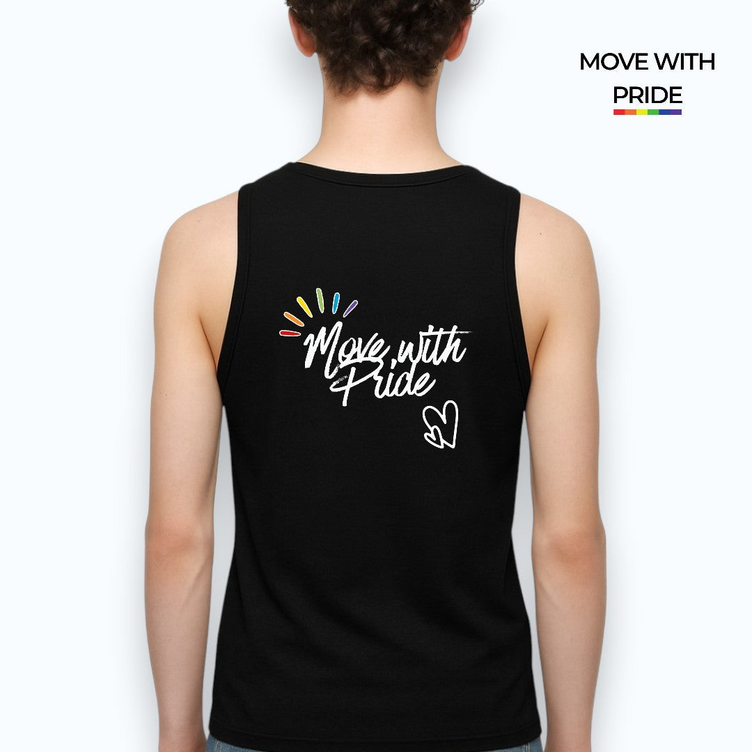'Move With Pride' Ribbed Tank Heavyweight Ribbed Tank Top