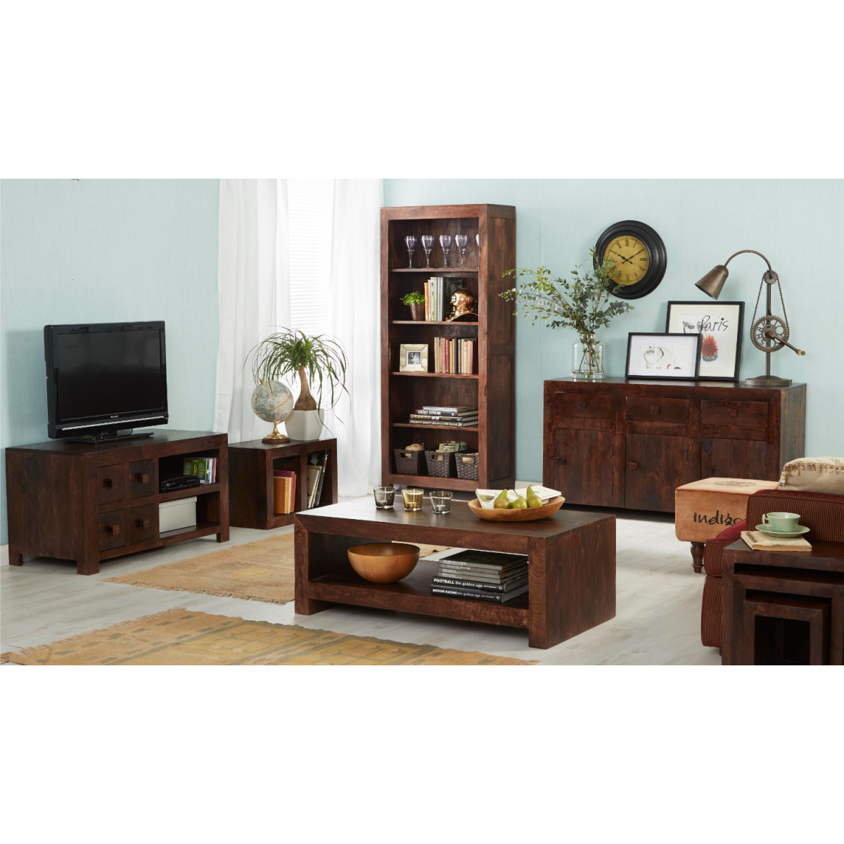 Toko Dark Mango Large Open Bookcase