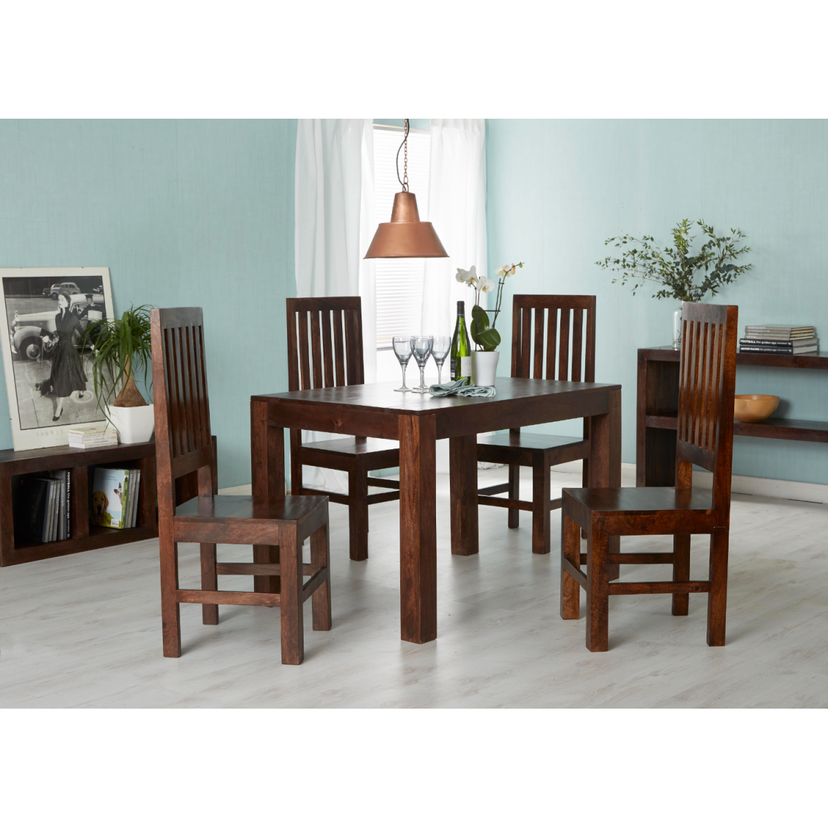 Toko Dark Mango Slat Back Chair (Set of 2)