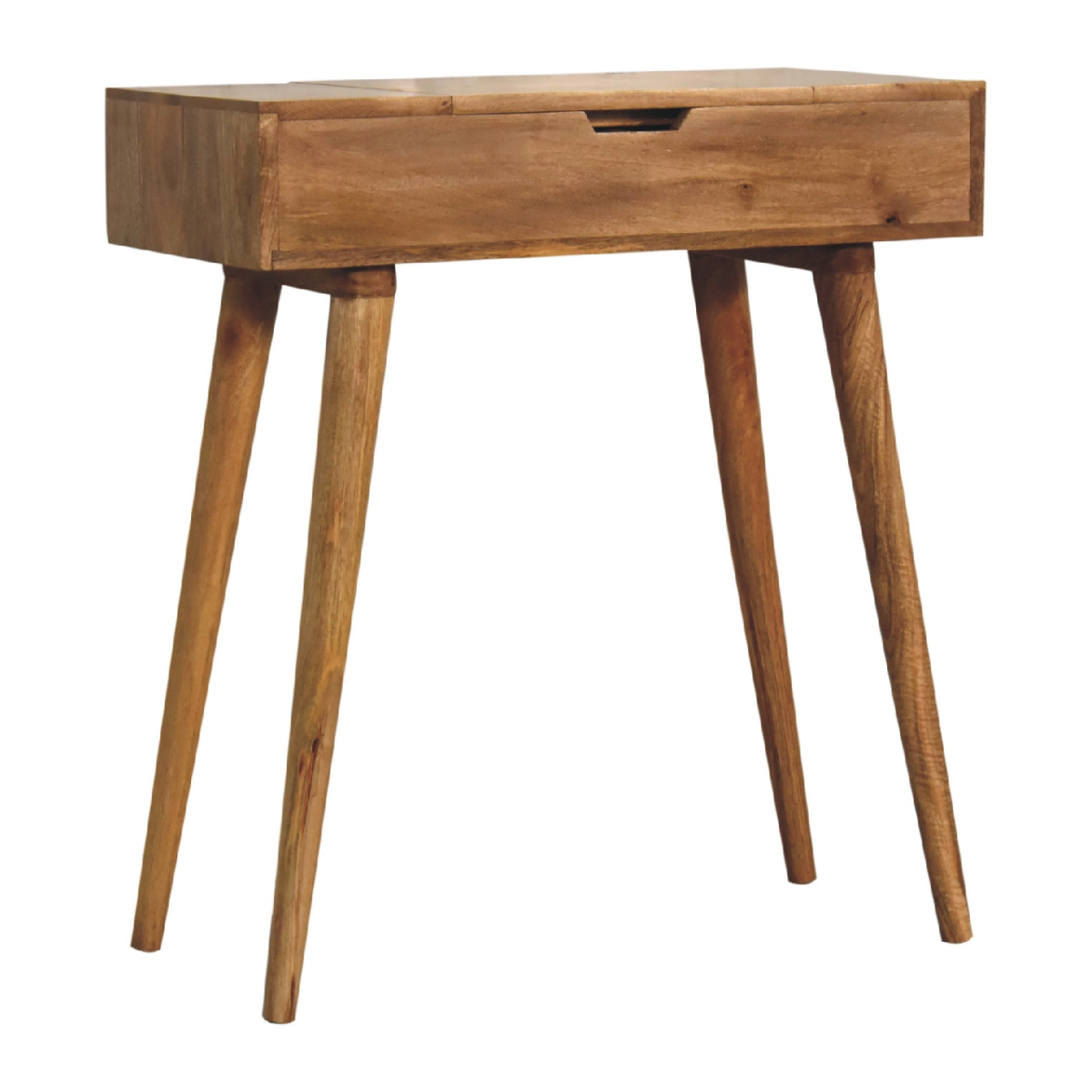 Artisan Furniture Solid Wood Mini Oak-ish Dressing Table, 4 Storage 
78x70x35 cm