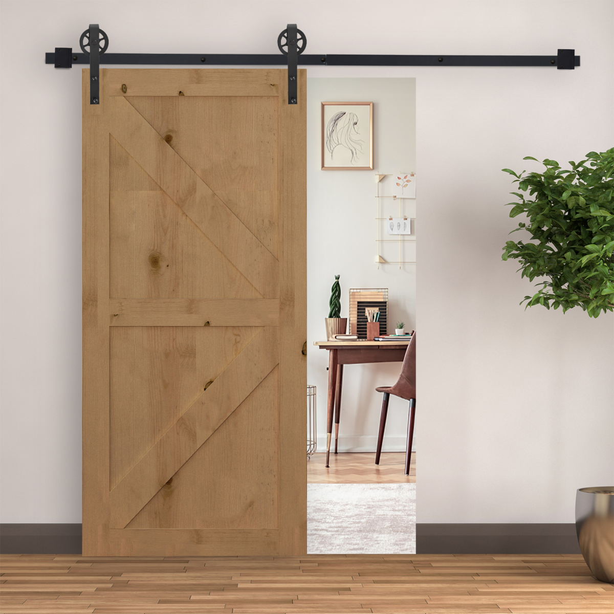 Sliding Barn Door Hardware Kit,6.6 Ft