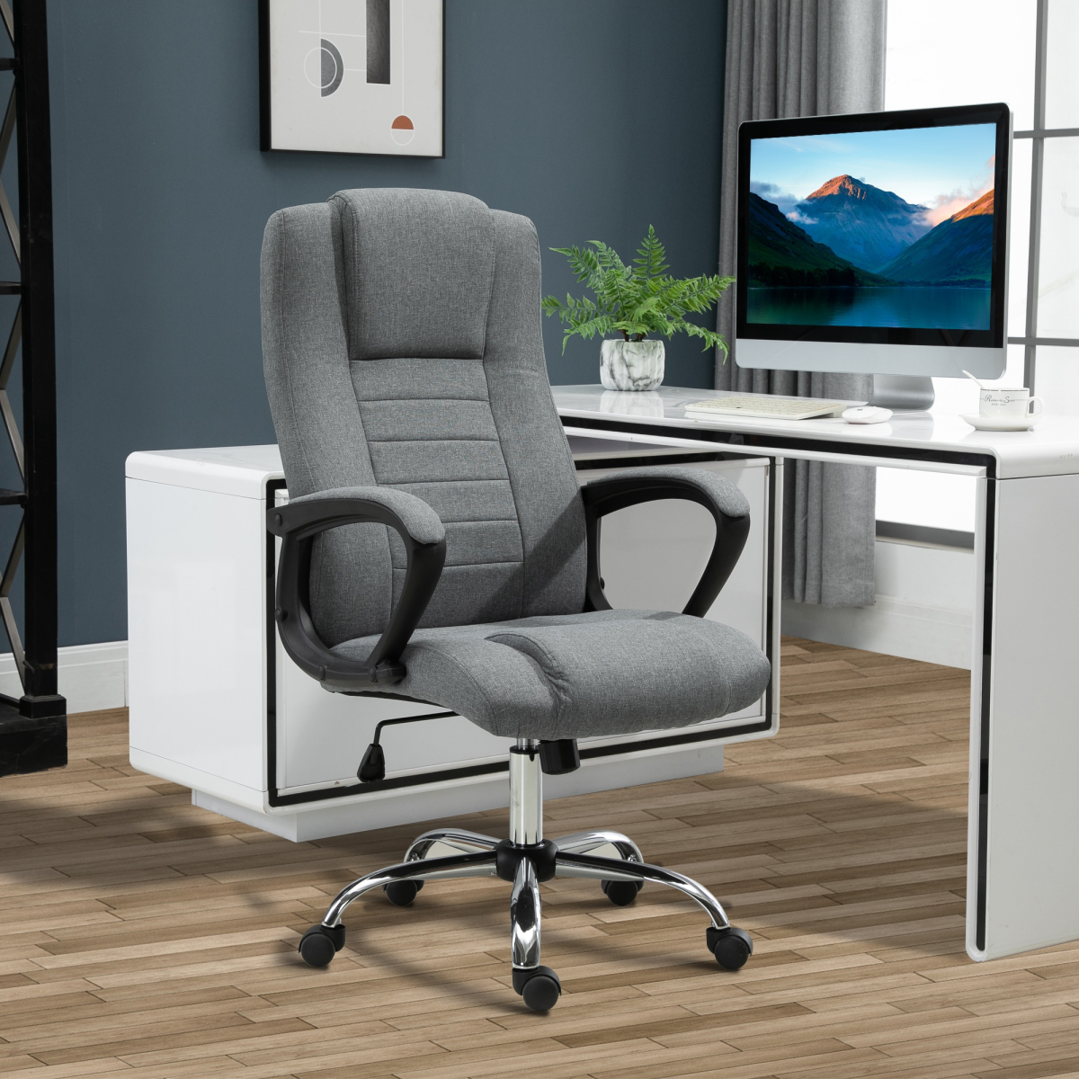 Vinsetto Executive Office Chair Height Adjustable Computer Chair, Grey
