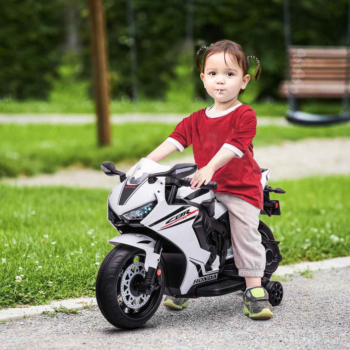 Honda Licensed 6V Kids Electric Motorbike Ride On Car for 3-5 Years  HOMCOM