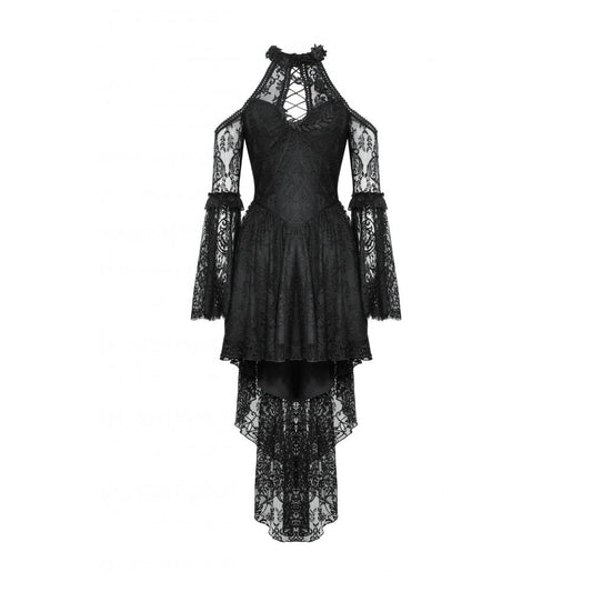 Dark in Love Gem Gothic Vine Lace Tail Dress
