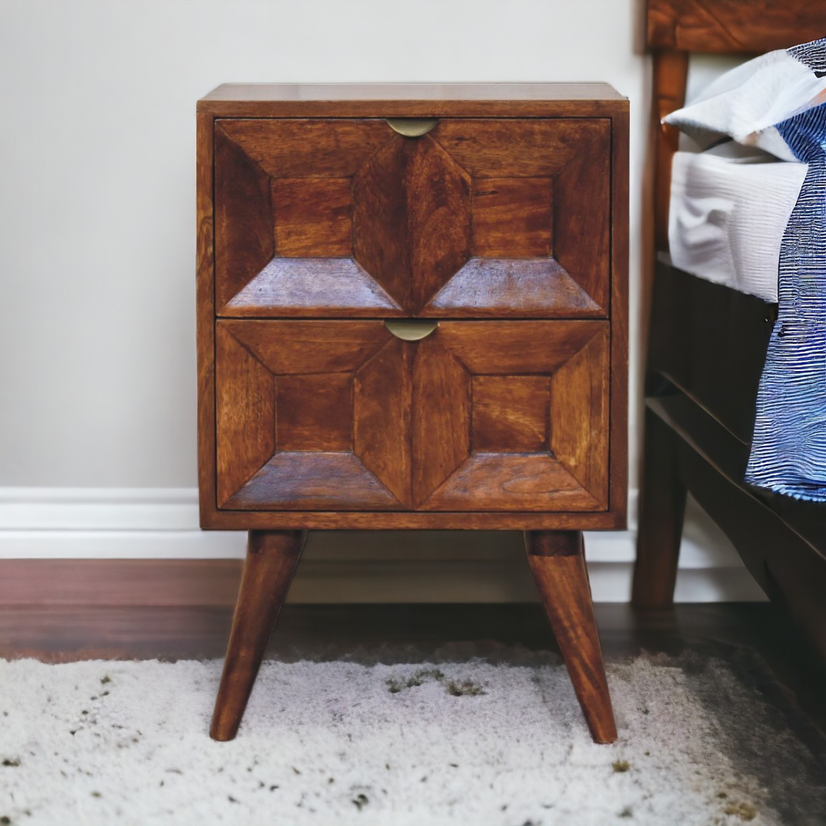 Artisan Furniture Solid Wood Quad Bedside