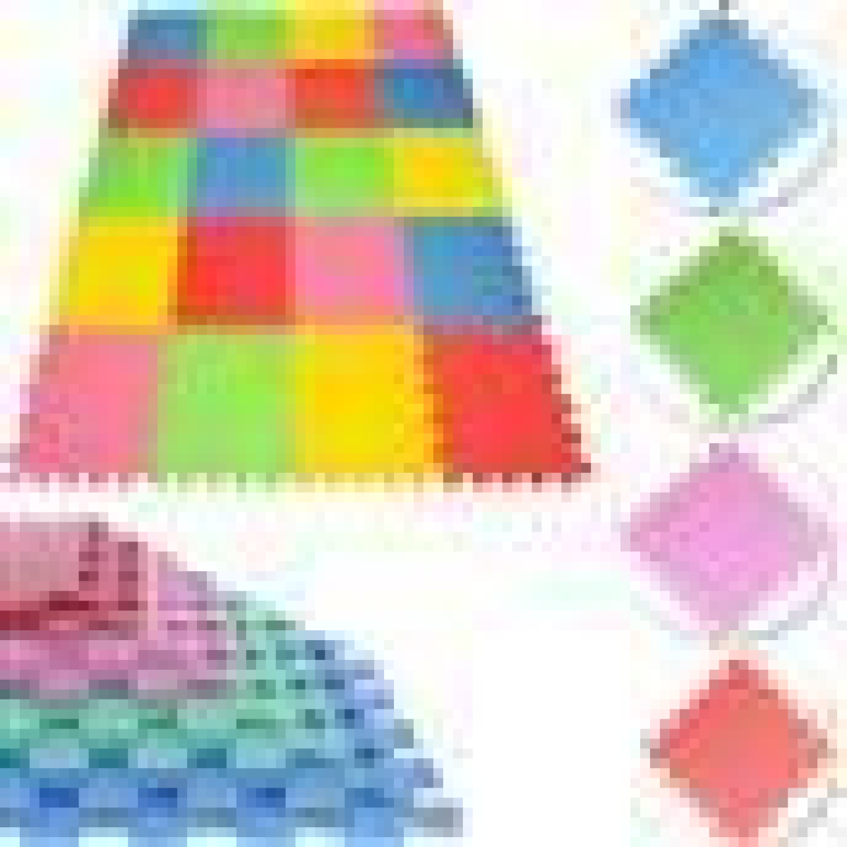 8 PACKS MULTICOLOR EVA INTERLOCKING MAT 30 X 30