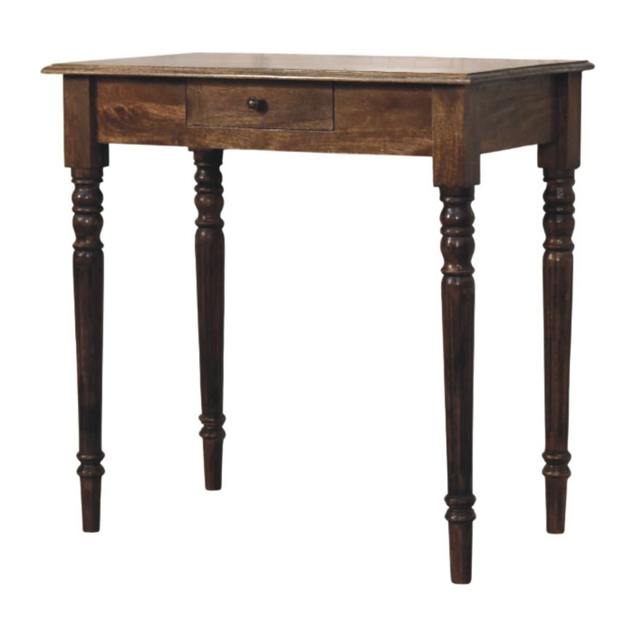Artisan Furniture Solid Wood Heritage Turned-Leg Desk, 1 Drawer, Brown