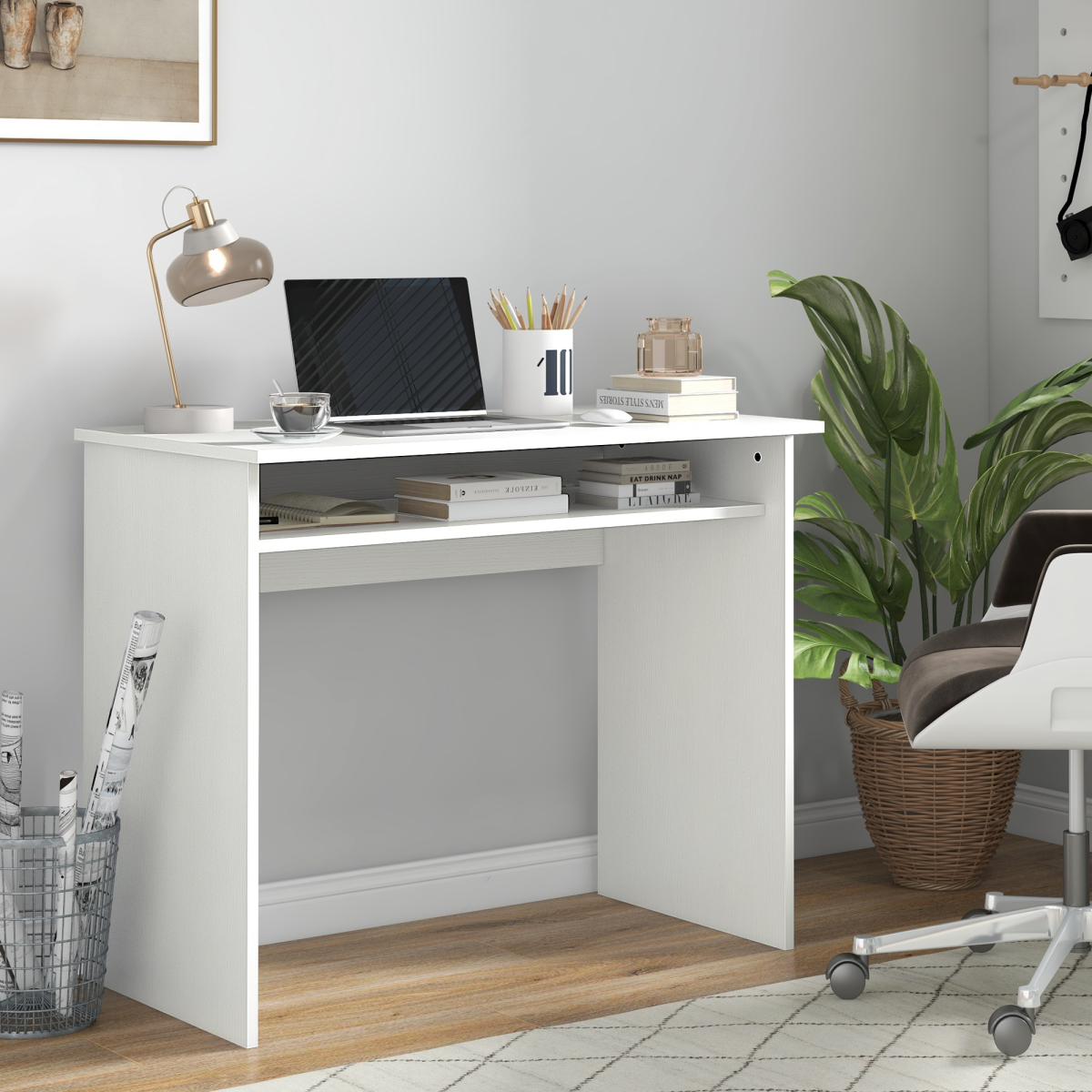 Workstation, 50Lx90Wx74H cm-White