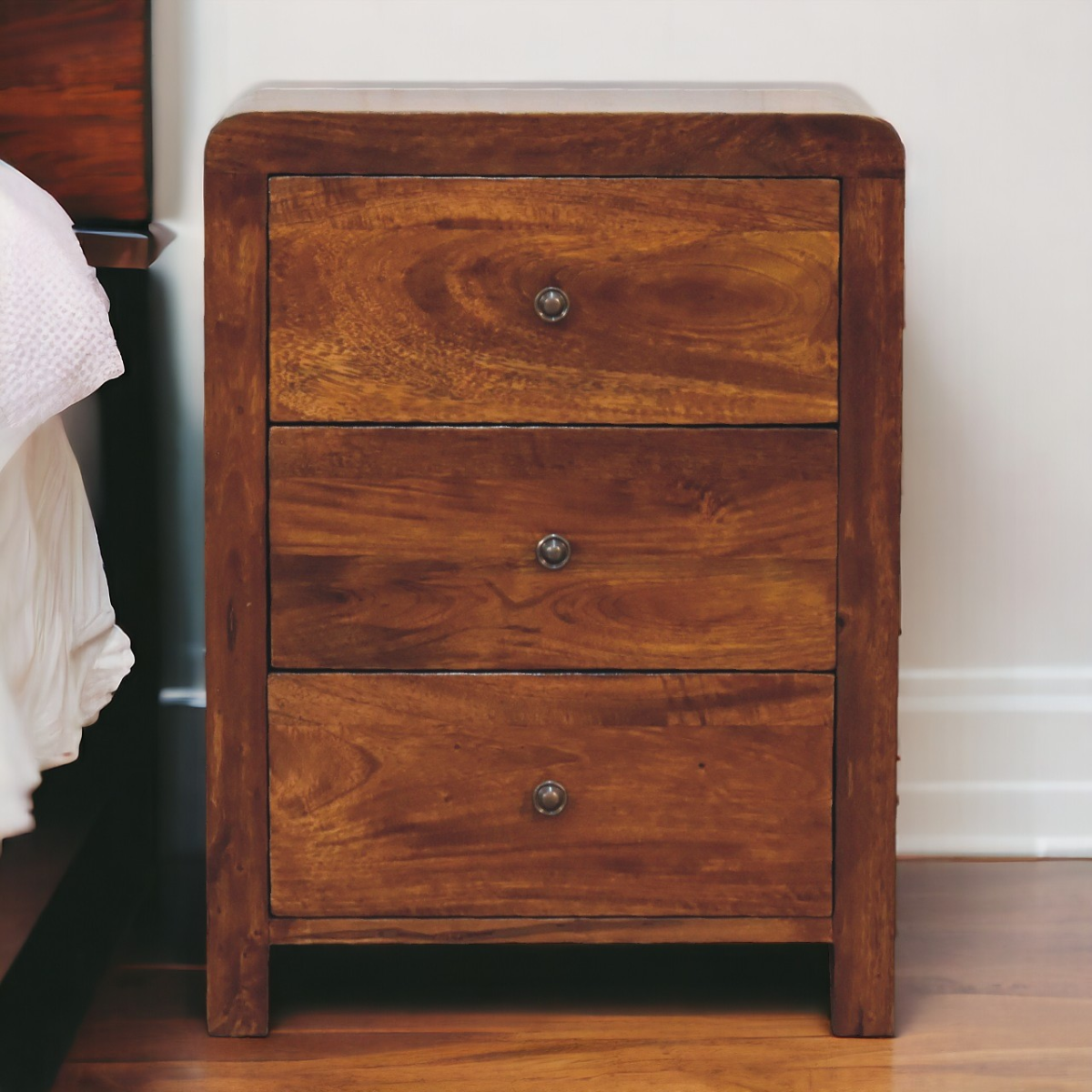 Artisan Furniture Solid Wood Aspen 3 Drawer Bedside