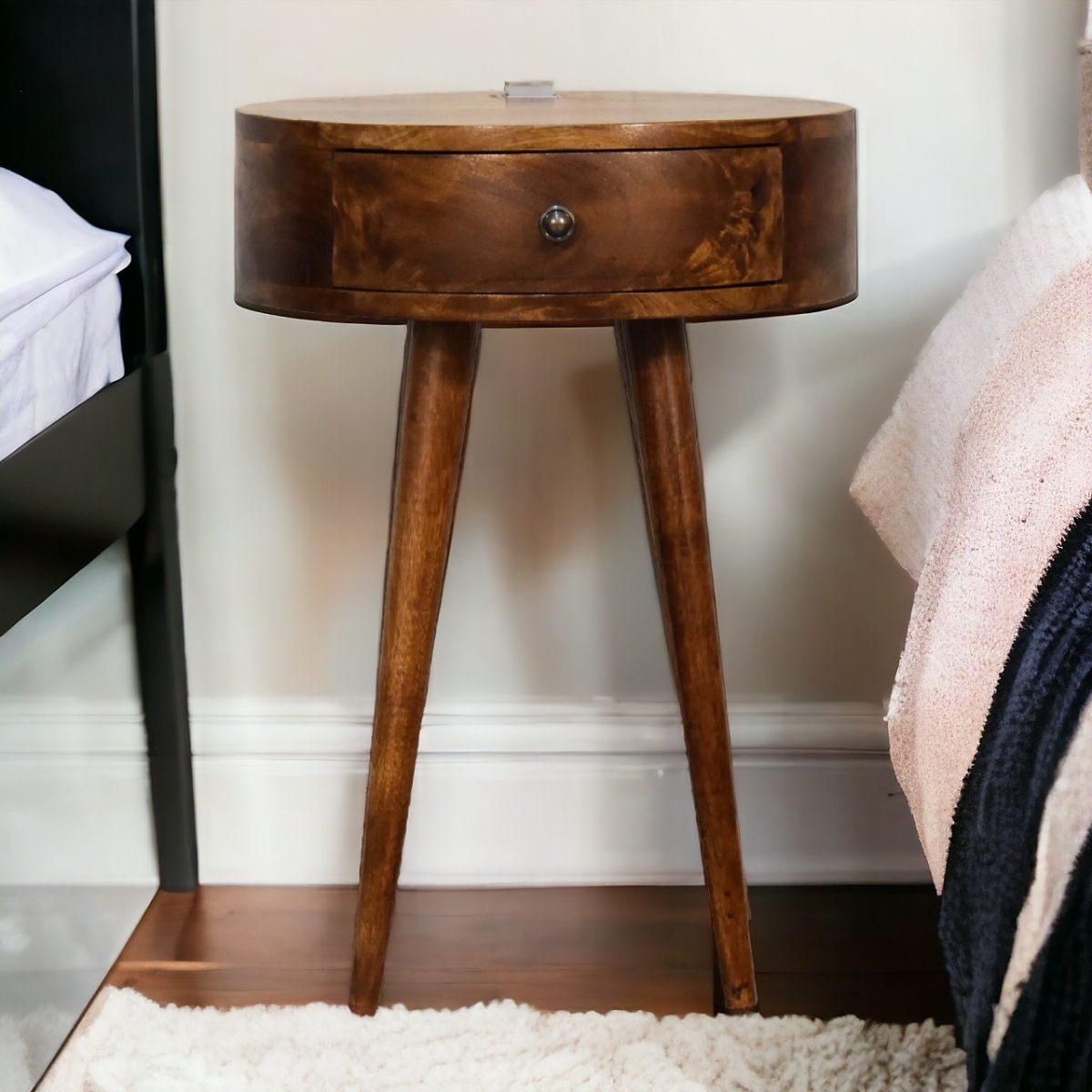 Artisan Furniture Solid Wood Single Chestnut Bedside