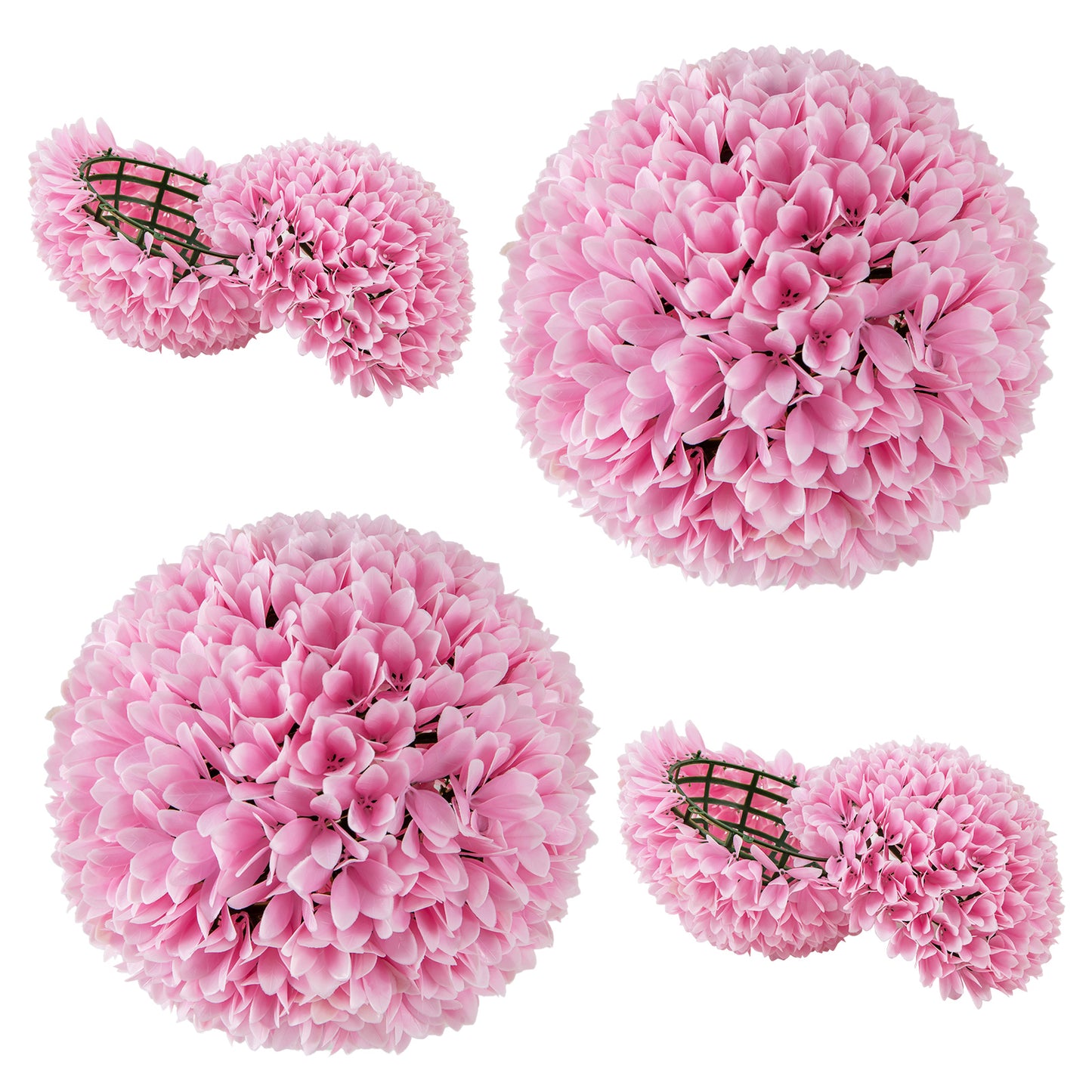 2 Pieces 28 CM Artificial Plant Topiary Balls-Green