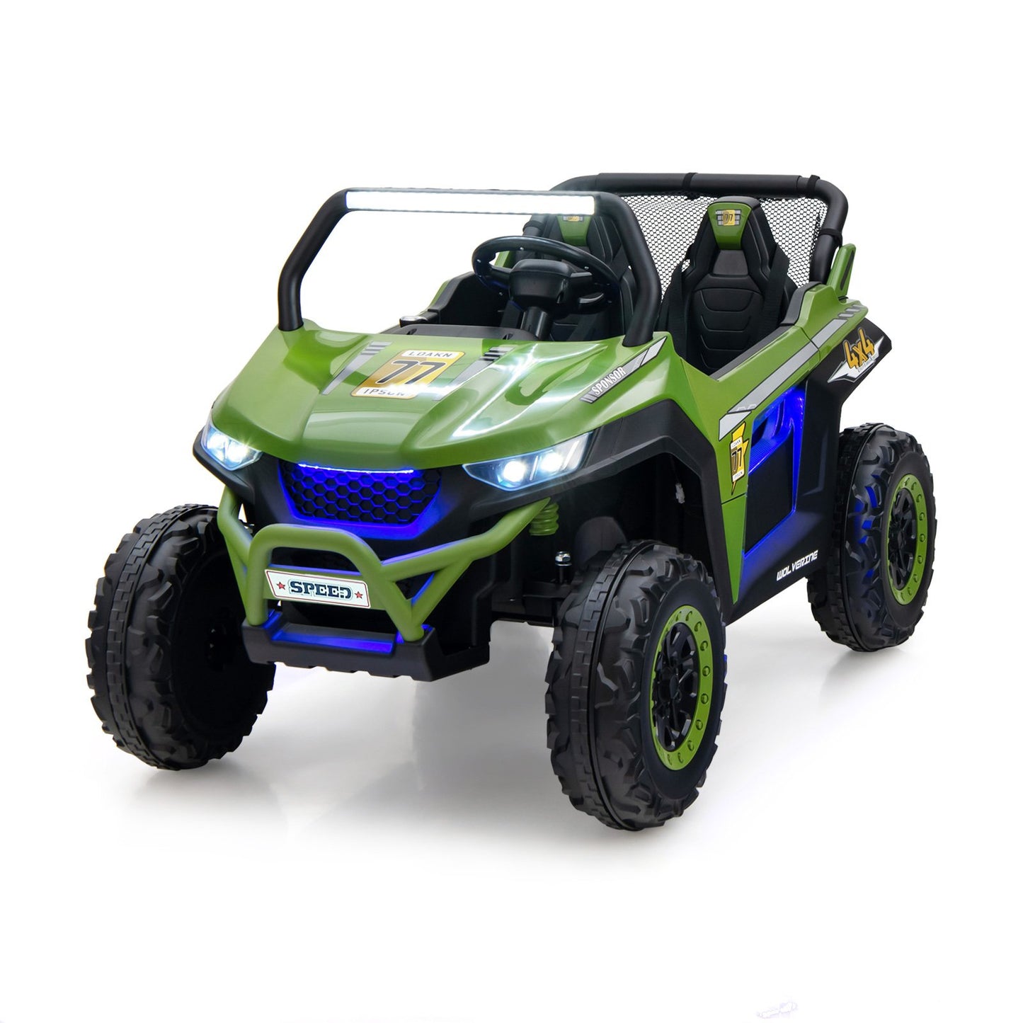 12V Electric Truck Car with Remote Controland Battery Powered UTV-Black