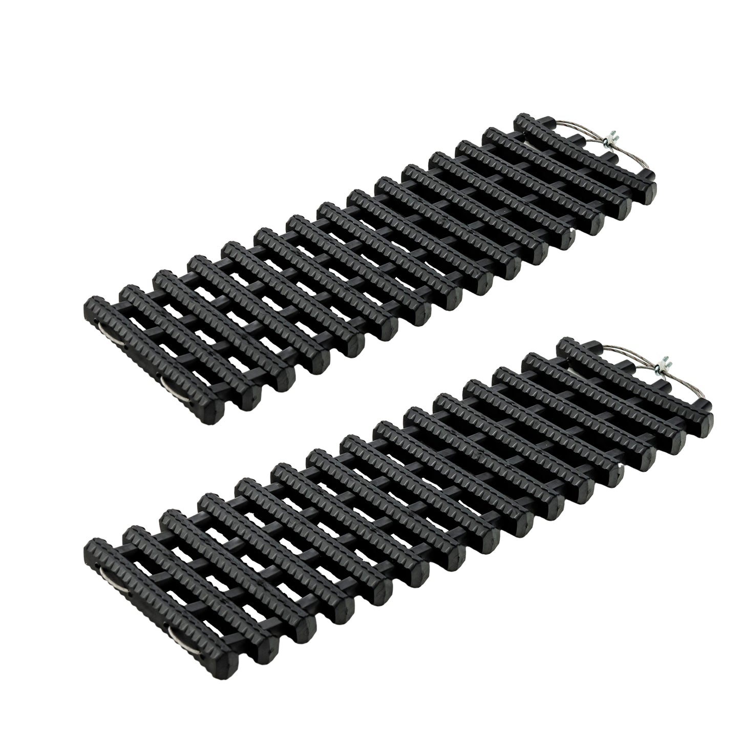 2 Pack Tire Traction Mats Portable TPR Recovery Track Pad with Bag-L