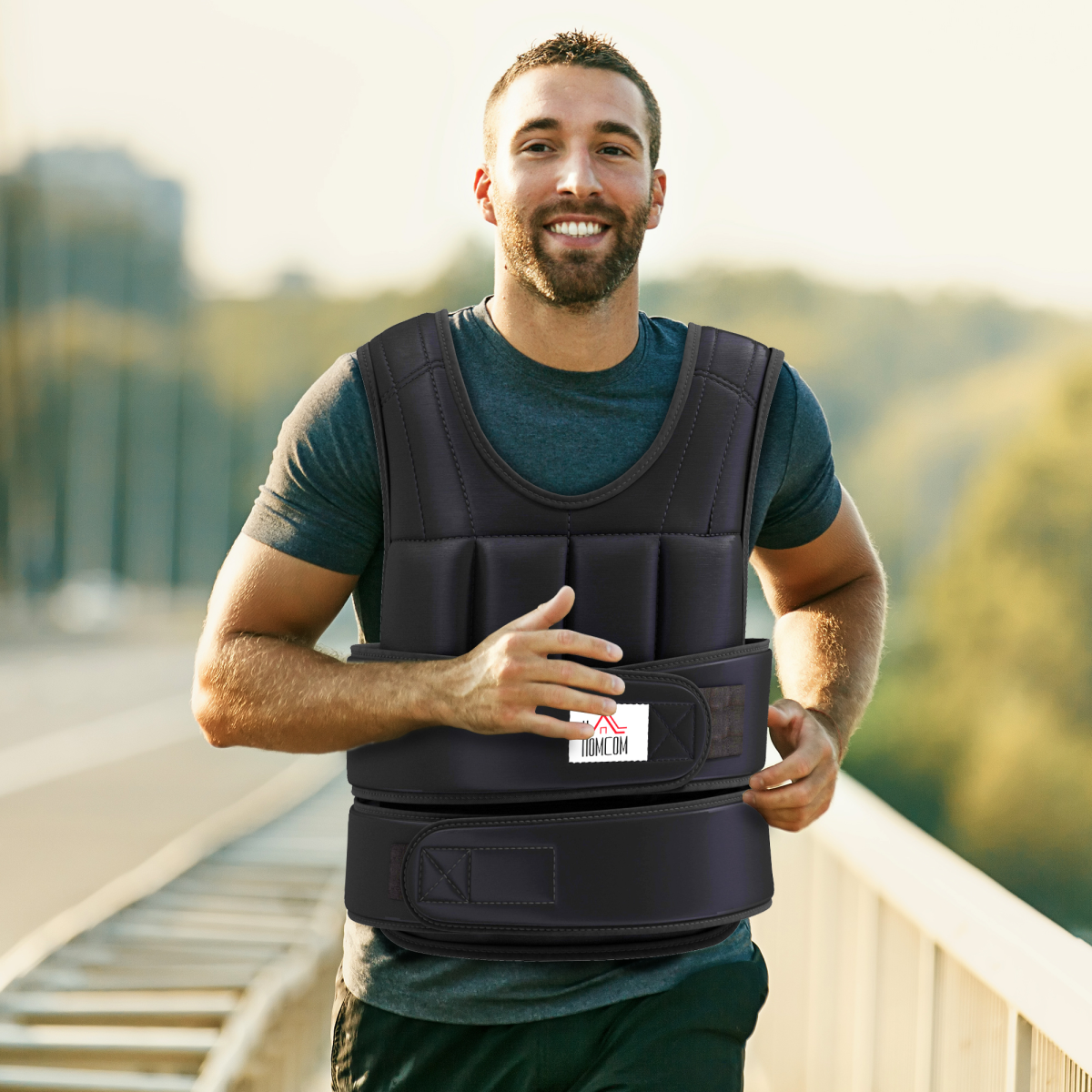 20KGS Adjustable Weight Vest Running Gym Training Weight Loss HOMCOM
