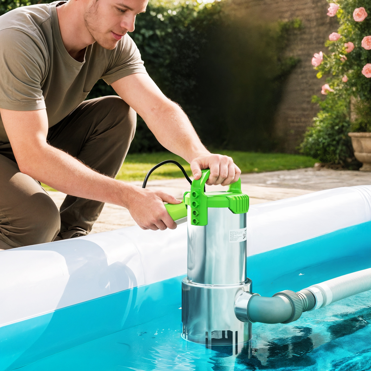 Outsunny 1100W Water Pump with Float Switch, 18500L/H Electric Sump Pump