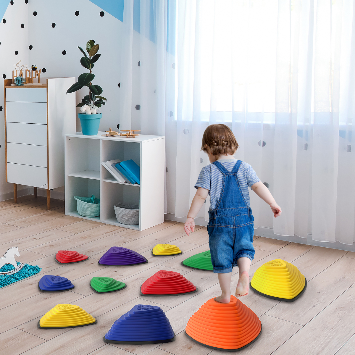 AIYAPLAY 11 Pieces Stepping Stones for Balance and Motor Skills
