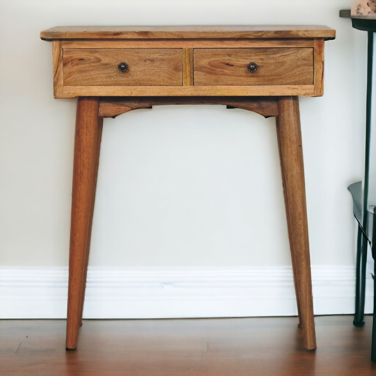 Artisan Furniture Solid Wood Mini Oak-ish Hallway Console Table