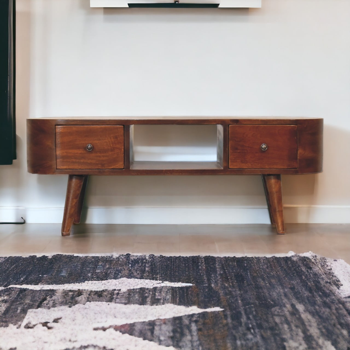 Artisan Furniture Solid Wood Chestnut Round Open Media Unit