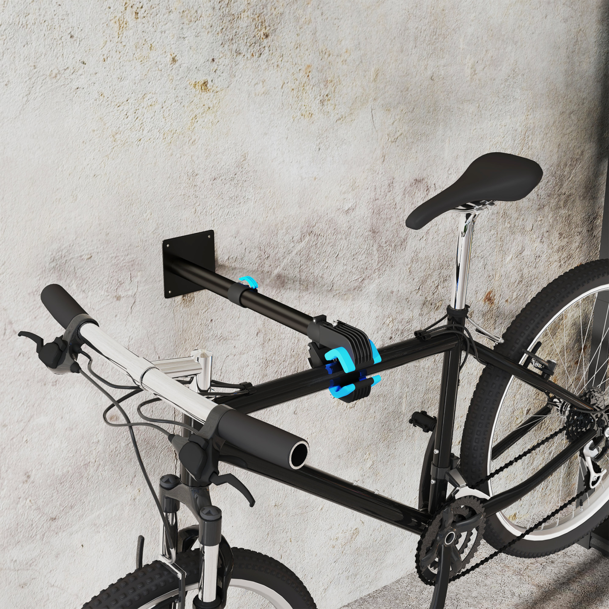 HOMCOM Bike Repair Stand, Wall Mount Bike Workstand w/ Adjustable Clamp