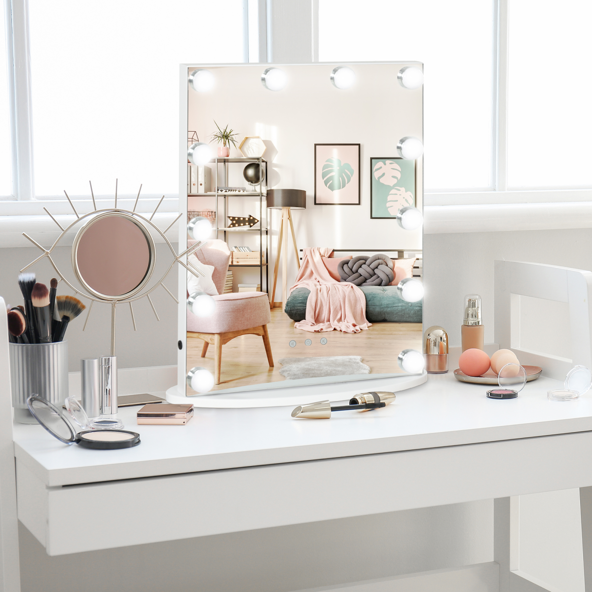 Hollywood Makeup Mirror with Led Light Dimmer Cosmetic Beauty Stage