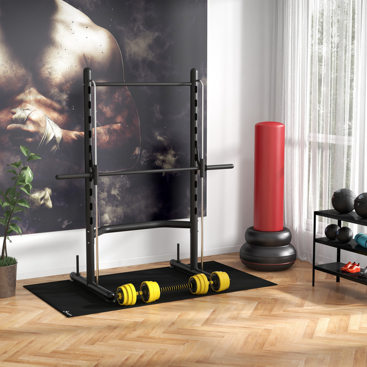 25KG Barbell & Dumbbell Set Fitness Exercise Home Gym Plate Bar HOMCOM