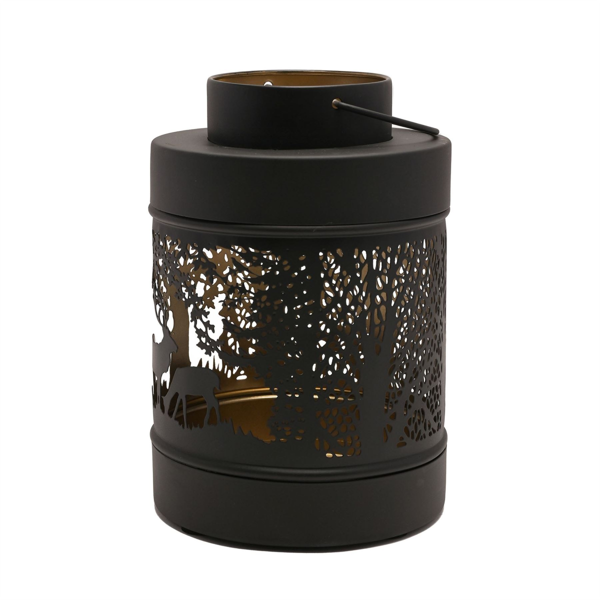 Black Forest Scene Round Lantern Medium