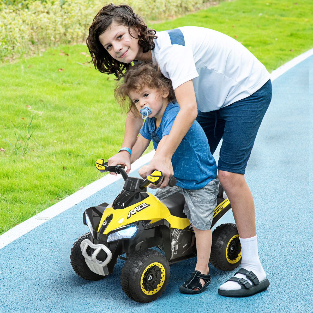 4 Wheel Quad Toddler Ride on Car Foot-to-Floor Sliding Walking Car HOMCOM