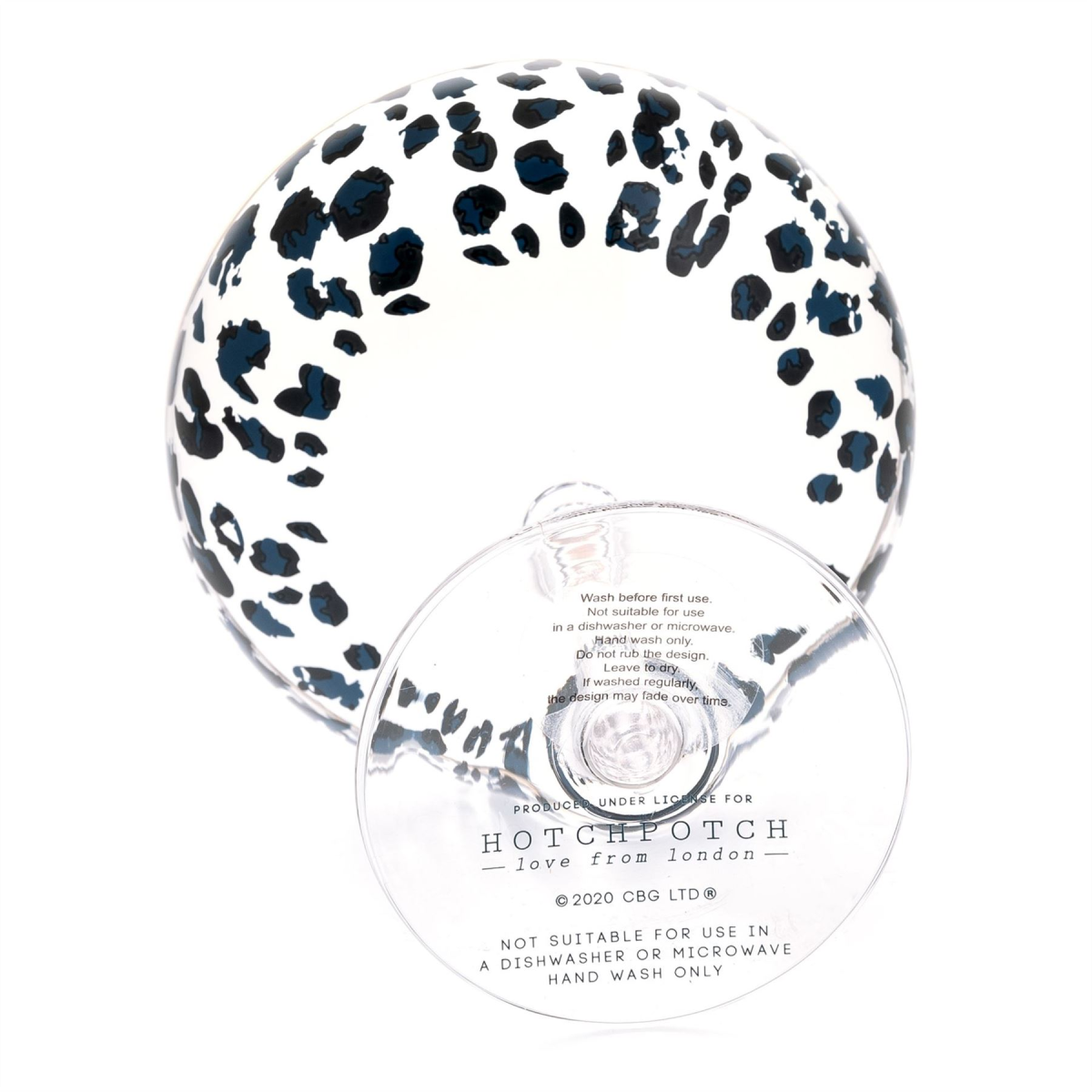 Frida Set of 2 Leopard Print Cocktail Glasses